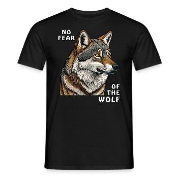 NO FEAR OF THE WOLF - Men's T-Shirt - black - Front - AI Model Male 178 light (178cm)