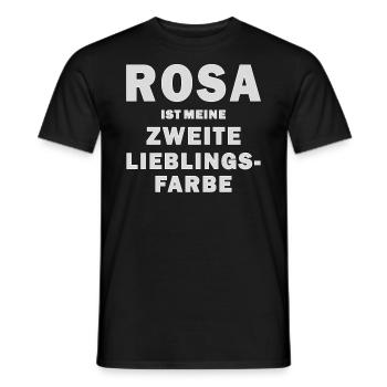 ROSA MEINE ZWEITE LIEBLINGSFARBE - Männer T-Shirt - Schwarz - Vorne - AI Model Male 178 light (178cm)