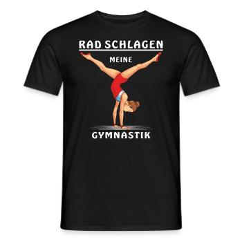 FAIRE DES ROUES DANS MA GYMNASTIQUE - T-shirt homme - noir - Devant - AI Model Male 178 light (178cm)