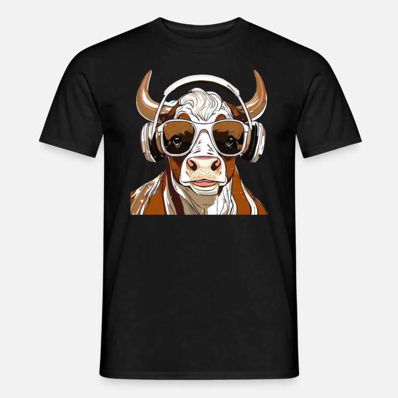 TJUR MED SOLGLASÖGON - T-shirt herr - svart