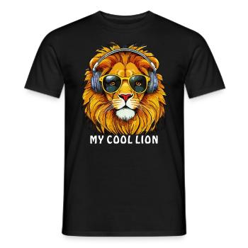 MON LION COOL - T-shirt homme - noir - Devant - AI Model Male 178 light (178cm)