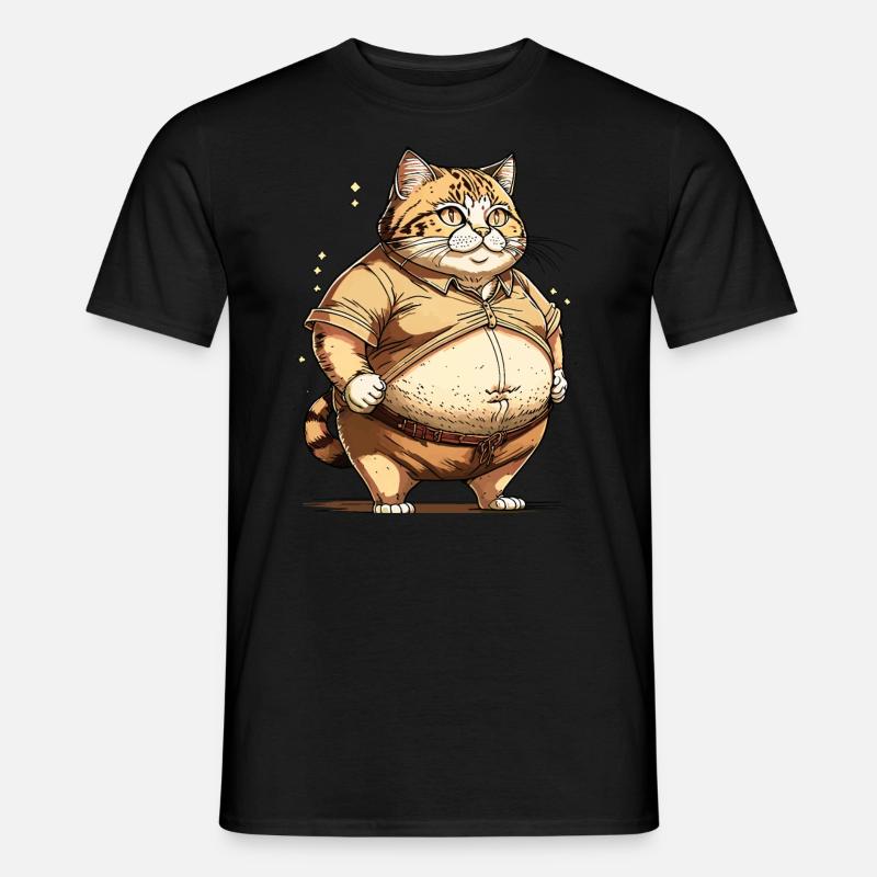 KATZE DICK - Männer T-Shirt - Schwarz