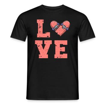 J’aime le skateboard pour un skateur - T-shirt homme - noir - Devant - AI Model Male 178 light (178cm)