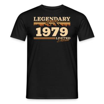 Vintage Geburtstag Berge Jahrgang 1979 - Männer T-Shirt - Schwarz - Vorne - AI Model Male 178 light (178cm)