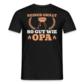 Grillen Keiner grillt so gut wie Opa - Männer T-Shirt - Schwarz - Vorne - AI Model Male 178 light (178cm)