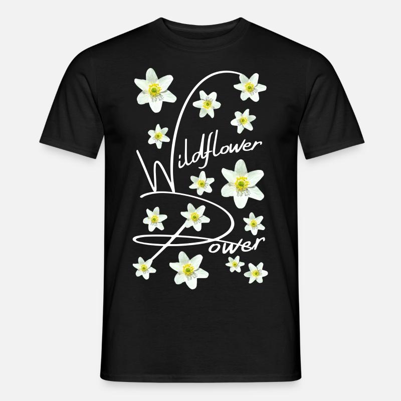 BUSCHWINDRÖSCHEN - Männer T-Shirt - Schwarz