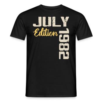 Juillet 1982 Chemise D’anniversaire Juillet 1982 - T-shirt homme - noir - Devant - AI Model Male 178 light (178cm)
