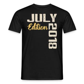 July 2018 Birthday Shirt July 2018 - Men's T-Shirt - black - Front - AI Model Male 178 light (178cm)