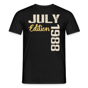 Juillet 1988 Chemise D’anniversaire Juillet 1988 - T-shirt homme - noir - Devant - AI Model Male 178 light (178cm)