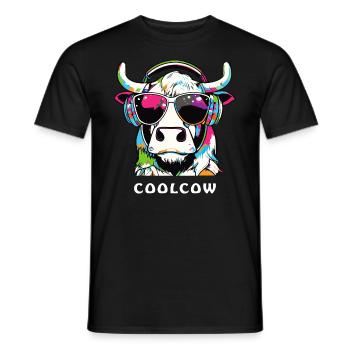 VACHE FRAÎCHE - T-shirt homme - noir - Devant - AI Model Male 178 light (178cm)