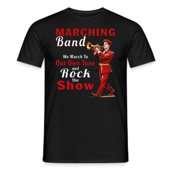 MARCHING BAND We March - Men's T-Shirt - black - Front - AI Model Male 178 light (178cm)