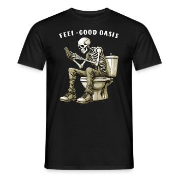 SKELETON TOILET FEEL-GOOD - Männer T-Shirt - Schwarz - Vorne - AI Model Male 178 light (178cm)