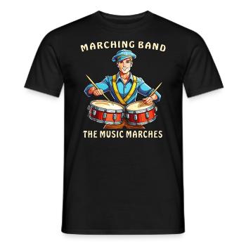 MARCHING BAND THE MUSIC MARCHES - Men's T-Shirt - black - Front - AI Model Male 178 light (178cm)