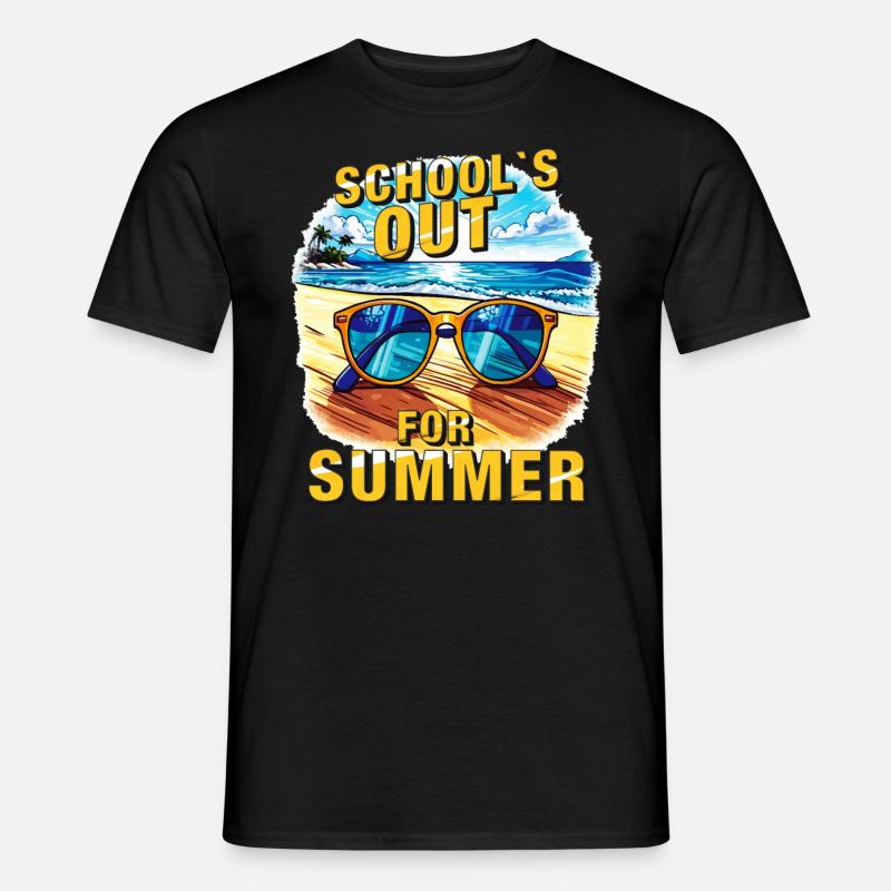 SCHOOL`S OUT FOR SUMMER - Männer T-Shirt - Schwarz