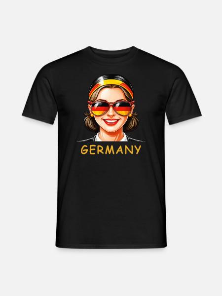 GERMANY WOMAN - Men's T-Shirt - black