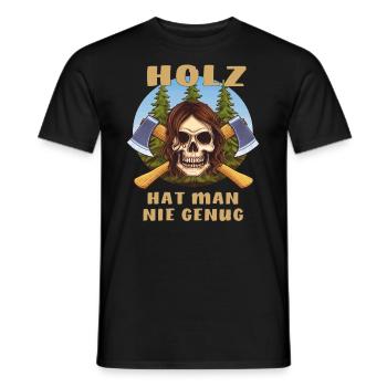 BOIS DE HACHE CRÂNE VOUS N’EN AVEZ JAMAIS ASSEZ - T-shirt homme - noir - Devant - AI Model Male 178 light (178cm)