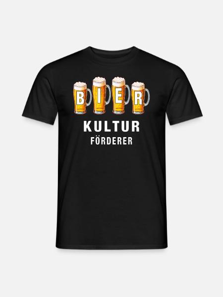 BIER KULTUR FÖRDERER - Männer T-Shirt - Schwarz