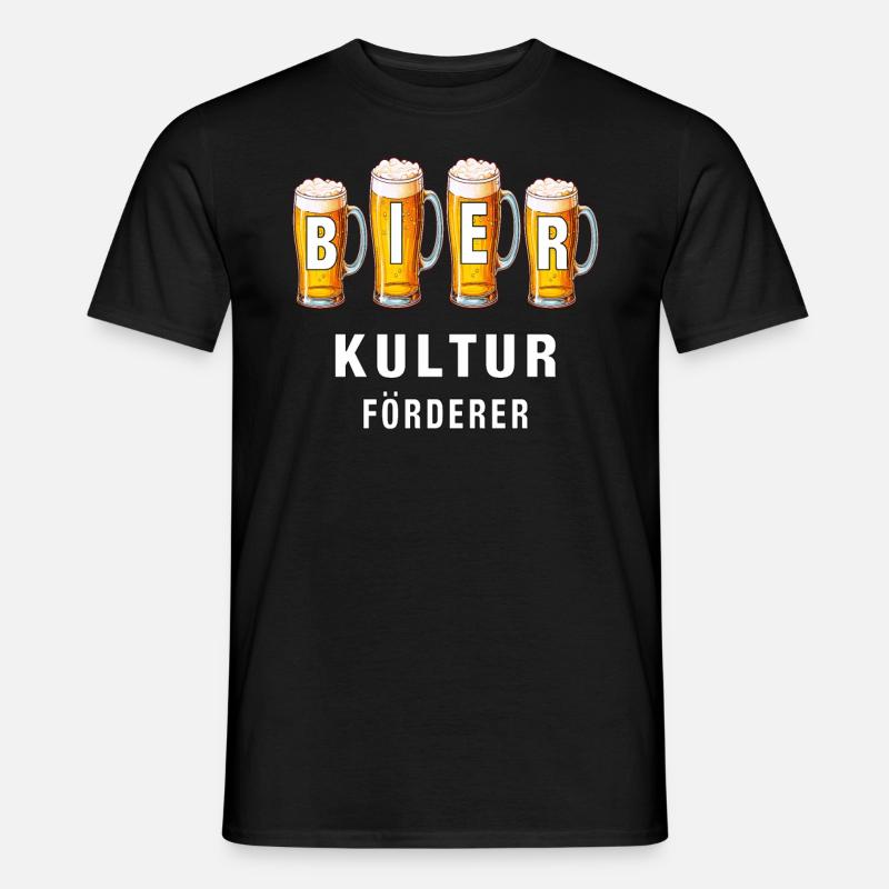 BIER KULTUR FÖRDERER - Männer T-Shirt - Schwarz