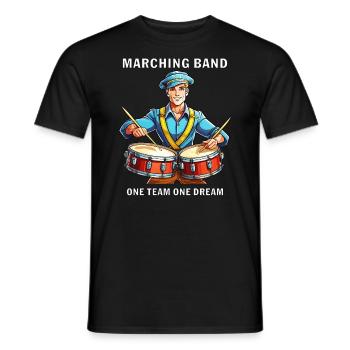 MARCHING BAND ONE TEAM ONE DREAM - Men's T-Shirt - black - Front - AI Model Male 178 light (178cm)