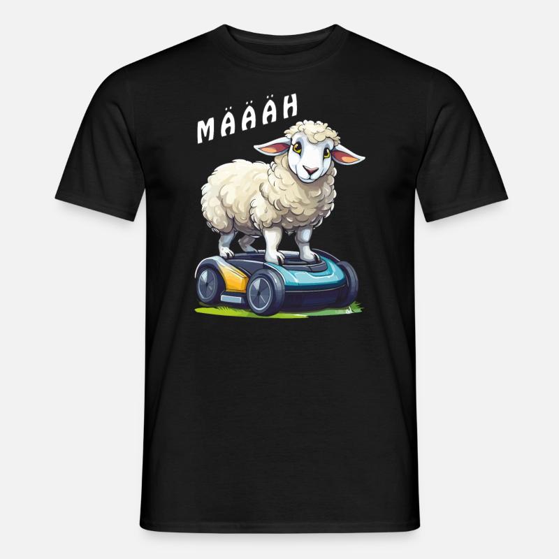SHEEP ROBOTIC LAWNMOWER MÄÄÄH - Men’s T-shirt - black