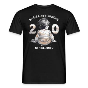 CHILD 20TH BIRTHDAY - Men's T-Shirt - black - Front - AI Model Male 178 light (178cm)