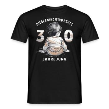 CHILD 30TH BIRTHDAY - Men's T-Shirt - black - Front - AI Model Male 178 light (178cm)