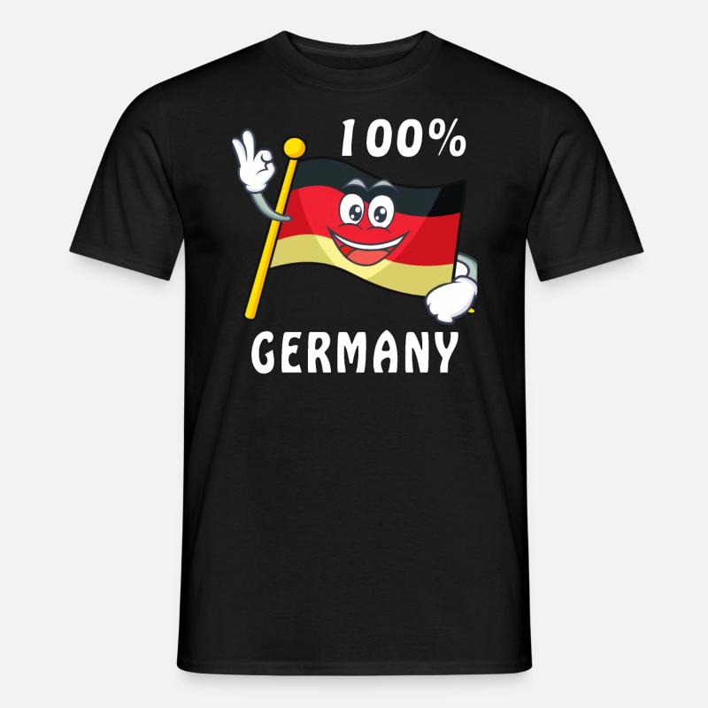 GERMANY 100% FLAG - Men's T-Shirt - black