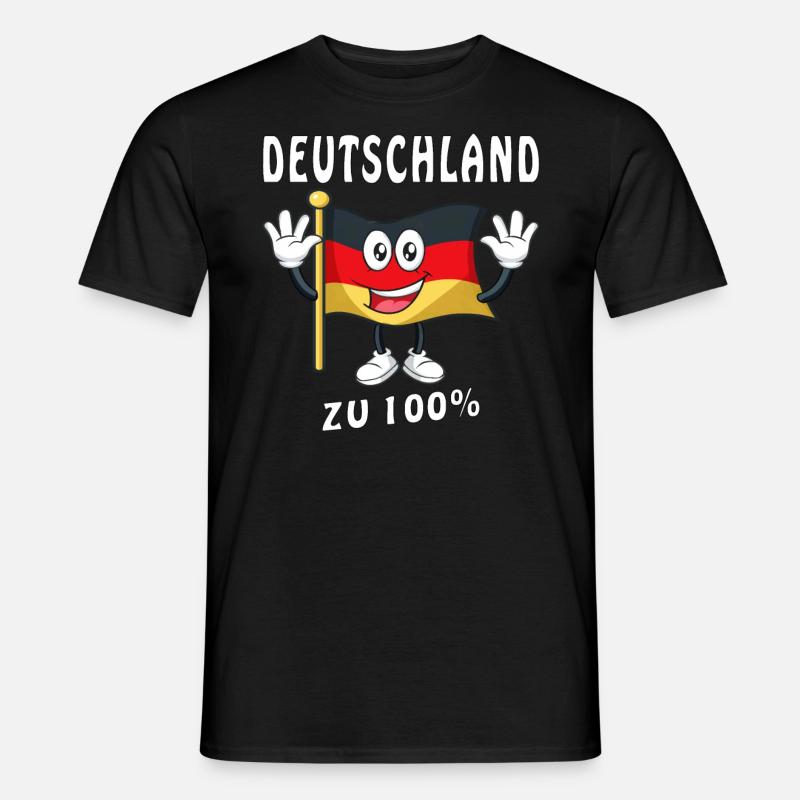 GERMANY 100% FLAG - Men's T-Shirt - black