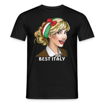 FEMME ITALIE MEILLEURE ITALIE - T-shirt homme - noir - Devant - AI Model Male 178 light (178cm)