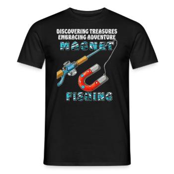 MAGNET FISHING - Männer T-Shirt - Schwarz - Vorne - AI Model Male 178 light (178cm)