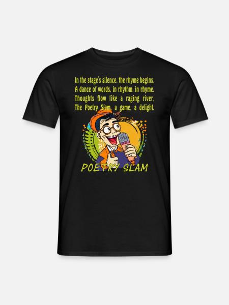 POETRY SLAM Dans le silence de la scène - T-shirt homme - noir