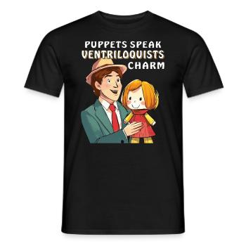 VENTRILOQUIST PUPPETS SPEAK VENTRILOQUISTS - Men's T-Shirt - black - Front - AI Model Male 178 light (178cm)