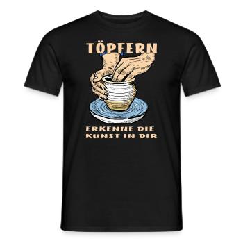 TÖPFERN ERKENNE DIE KUNST IN DIR - Männer T-Shirt - Schwarz - Vorne - AI Model Male 178 light (178cm)