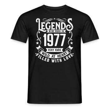 Legendary since 1977 Born in 1977 Gift 1977 - Men's T-Shirt - black - Front - AI Model Male 178 light (178cm)