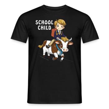 SCHOOL CHILD COW SCHOOL CHILD - Men's T-Shirt - black - Front - AI Model Male 178 light (178cm)