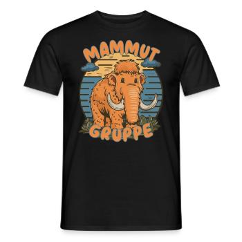 Süßes Mammutgruppe Kindergarten Gruppentier - Männer T-Shirt - Schwarz - Vorne - AI Model Male 178 light (178cm)