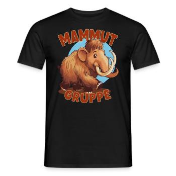 Comic Mammutgruppe Kindergarten Gruppentier - Männer T-Shirt - Schwarz - Vorne - AI Model Male 178 light (178cm)