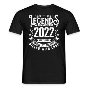 Légendaire Depuis 2022 Né en 2022 Cadeau 2022 - T-shirt homme - noir - Devant - AI Model Male 178 light (178cm)