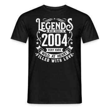 Legendär seit 2004 geboren 2004 Geschenk 2004 - Männer T-Shirt - Schwarz - Vorne - AI Model Male 178 light (178cm)