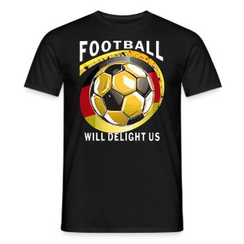 LE FOOTBALL DE FUSSBALL VA NOUS RAVIR - T-shirt homme - noir - Devant - AI Model Male 178 light (178cm)