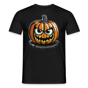 HALLOWEEN PUMPKIN - Men's T-Shirt - black - Front - AI Model Male 178 light (178cm)