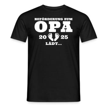 Schwangerschaftsankündigung 2025 Werdender Opa - Männer T-Shirt - Schwarz - Vorne - AI Model Male 178 light (178cm)