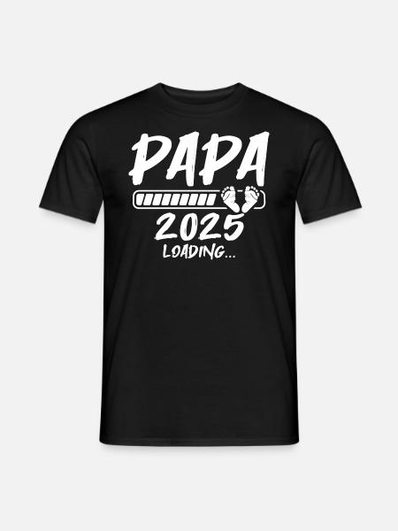 Werdender Papa 2025 Vatertag - Männer T-Shirt - Schwarz