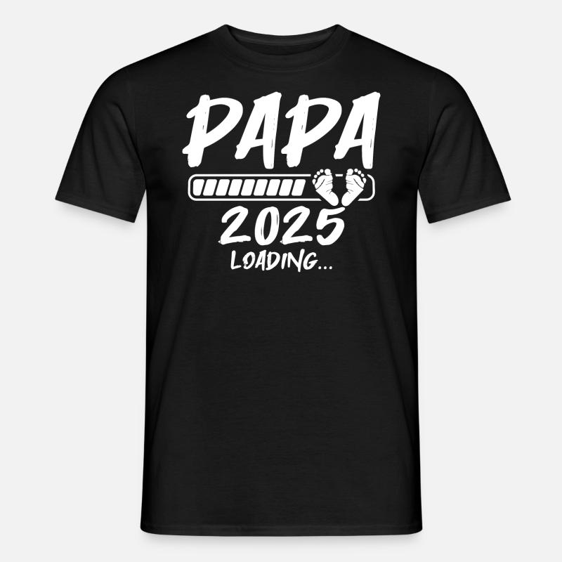 Werdender Papa 2025 Vatertag - Männer T-Shirt - Schwarz