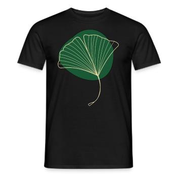 Ginkgo - Men's T-Shirt - black - Front - AI Model Male 178 light (178cm)