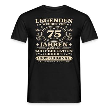 75 Jahre Legende Vintage 75 Geburtstag - Männer T-Shirt - Schwarz - Vorne - AI Model Male 178 light (178cm)