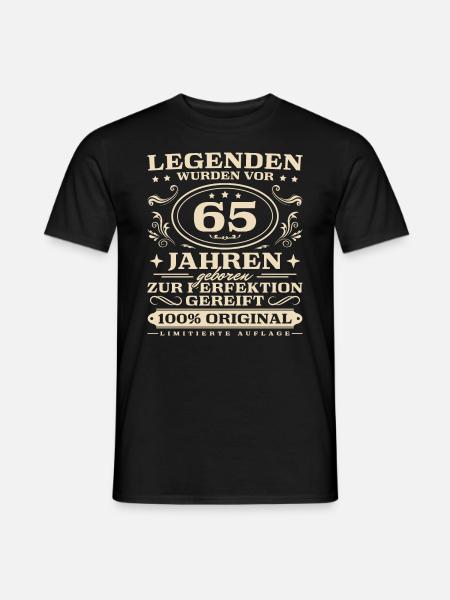 65 Jahre Legende Vintage 65 Geburtstag - Männer T-Shirt - Schwarz