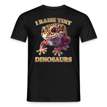 Gecko léopard disant drôle Gecko léopard cadeau - T-shirt homme - noir - Devant - AI Model Male 178 light (178cm)