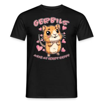 Gerbille disant rat de course drôle gerbille cadeau - T-shirt homme - noir - Devant - AI Model Male 178 light (178cm)