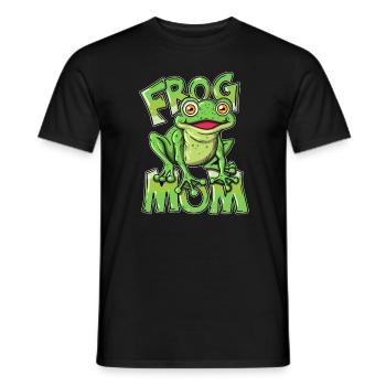 Frog Mom Toad Garden Pond Fish Pond Frog Mom - Men's T-Shirt - black - Front - AI Model Male 178 light (178cm)